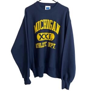 VTG 90’s Champion-Style Reverse Weave Michigan Wolverines Crewneck Sweatshirt XL